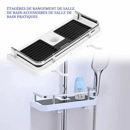 Estante de almacenamiento para barra de ducha