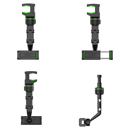 Soporte multifuncional para teléfono con espejo retrovisor