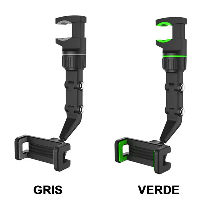 Soporte multifuncional para teléfono con espejo retrovisor